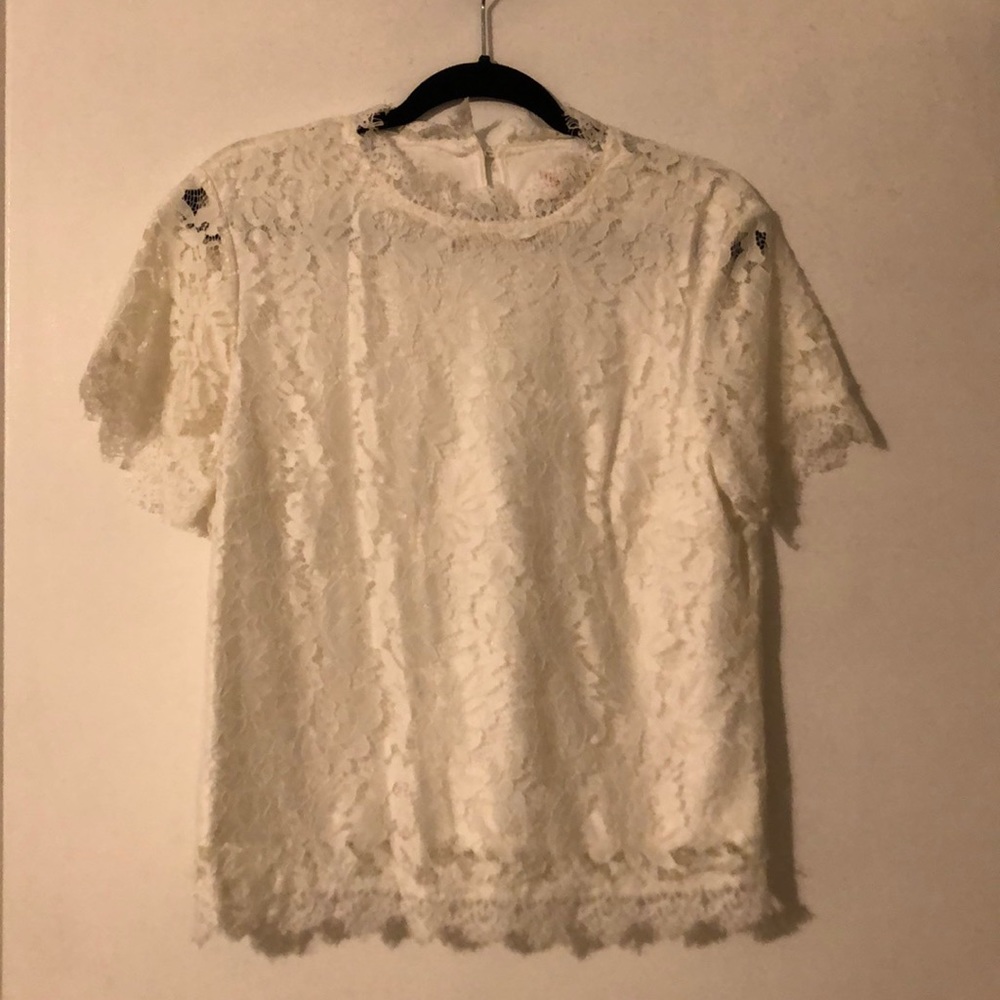 Laundry by Shelli Segway - White lace top